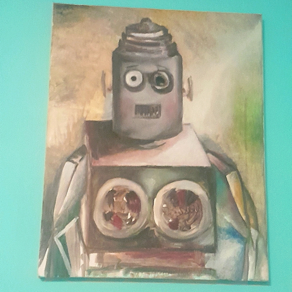 FINE ART 🎨 Painting ¤ Robot 🤖 PRICELESS